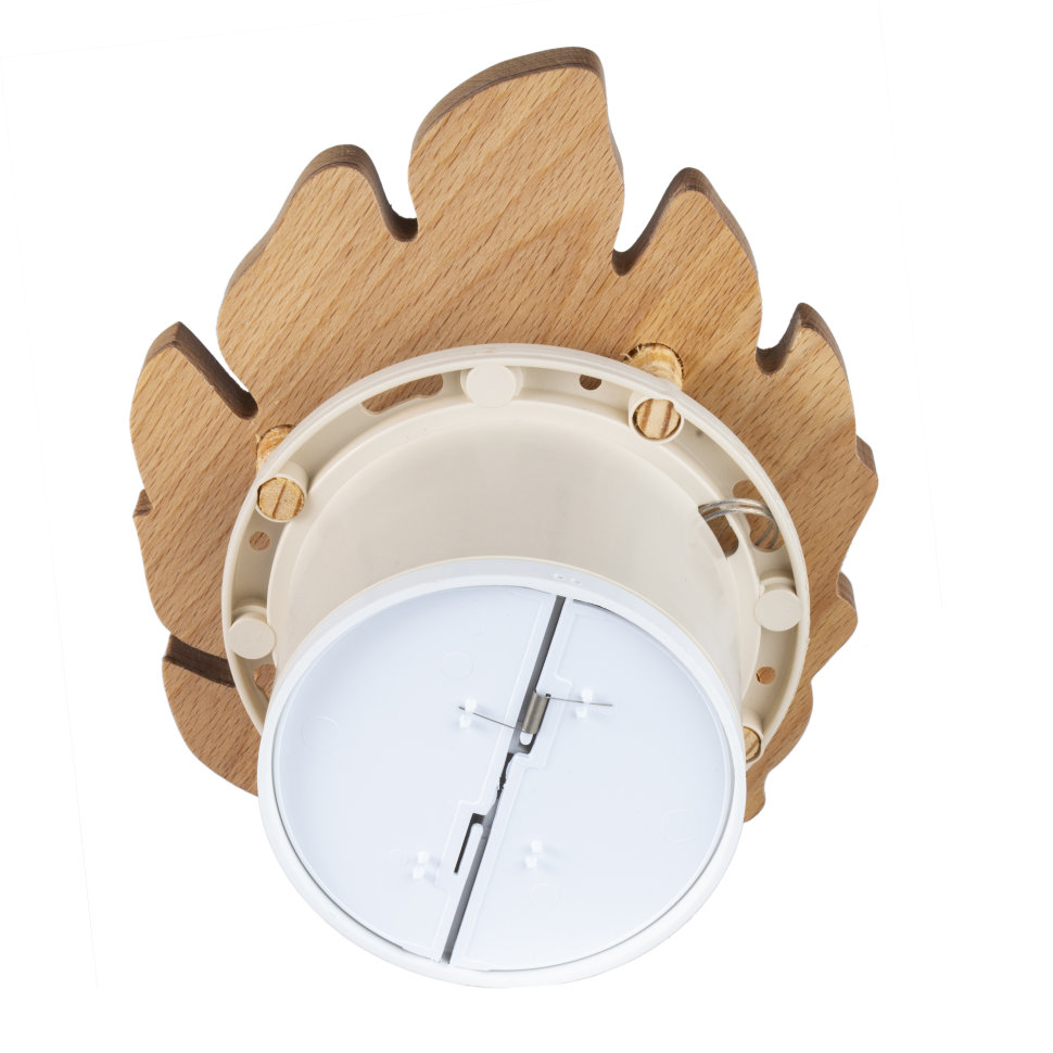 Высокотемпературный жаростойкий вентилятор Mmotors для бани и сауны мм-s 100 дубок (дерево) с обратным клапаном