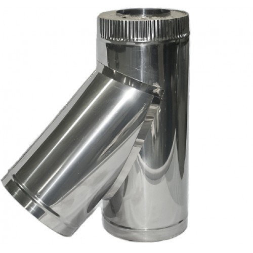 Сэндвич тройник 45° У-образный 120/200 (нерж 0,5 / нерж 0,5)