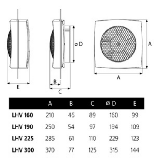 Вентилятор оконный Cata LHV 190 с гравитационными жалюзи