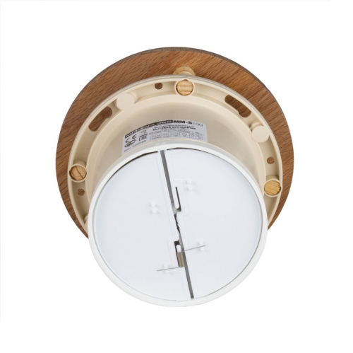 Высокотемпературный жаростойкий вентилятор Mmotors для бани и сауны мм-s 100 круг (дерево)с обратным клапаном