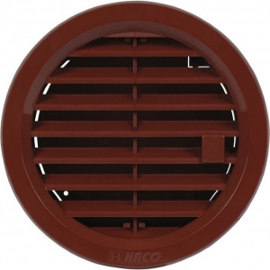 Решетка вентиляционная пластиковая с клапаном Haco VM Ø110 Коричневый